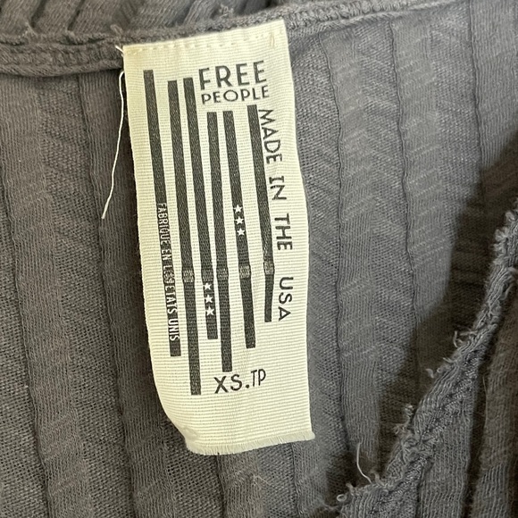 Free People Ribbed Size XS Gray Mini Dress - Picture 4 of 9